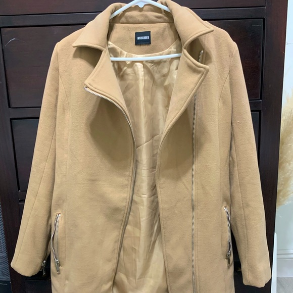 Misguided tan coat size small - Picture 2 of 3